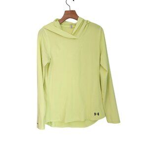 Under Armour Iso-Chill Pullover Hooded Shirt‎ Activewear Womens S Yellow *Read*